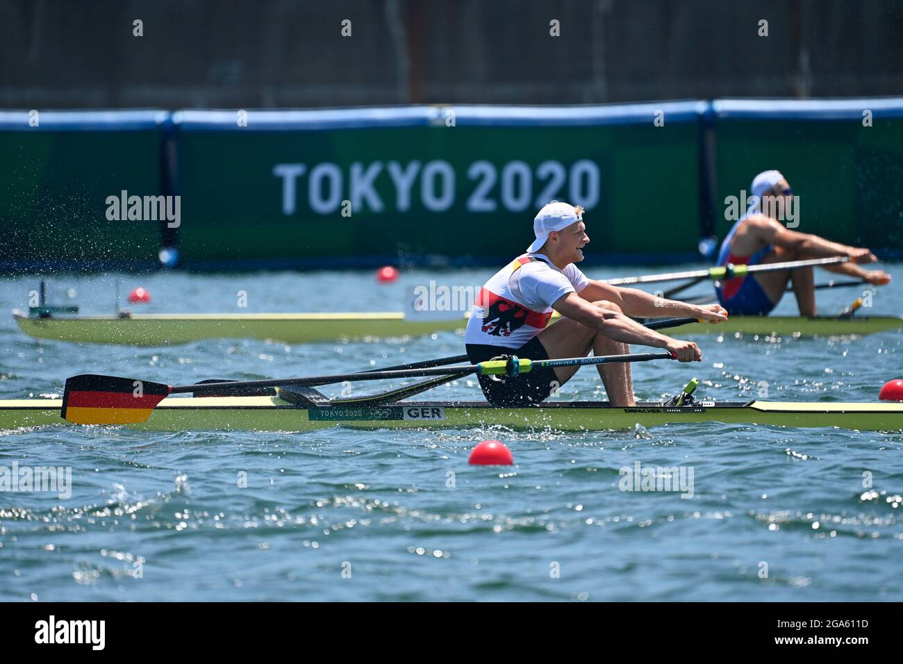 Tokio, Japan. Juli 2021. Oliver ZEIDLER (GER), Action, verpasste das Finale, Halbfinale, Halbfinale, M1X, Maenner One, Men`s Single Sculls. Rudern am 7/29/2021 am Sea Forest Waterway. Olympische Sommerspiele 2020, ab 23.07. - 08.08.2021 in Tokio/Japan. Kredit: dpa/Alamy Live Nachrichten Stockfoto